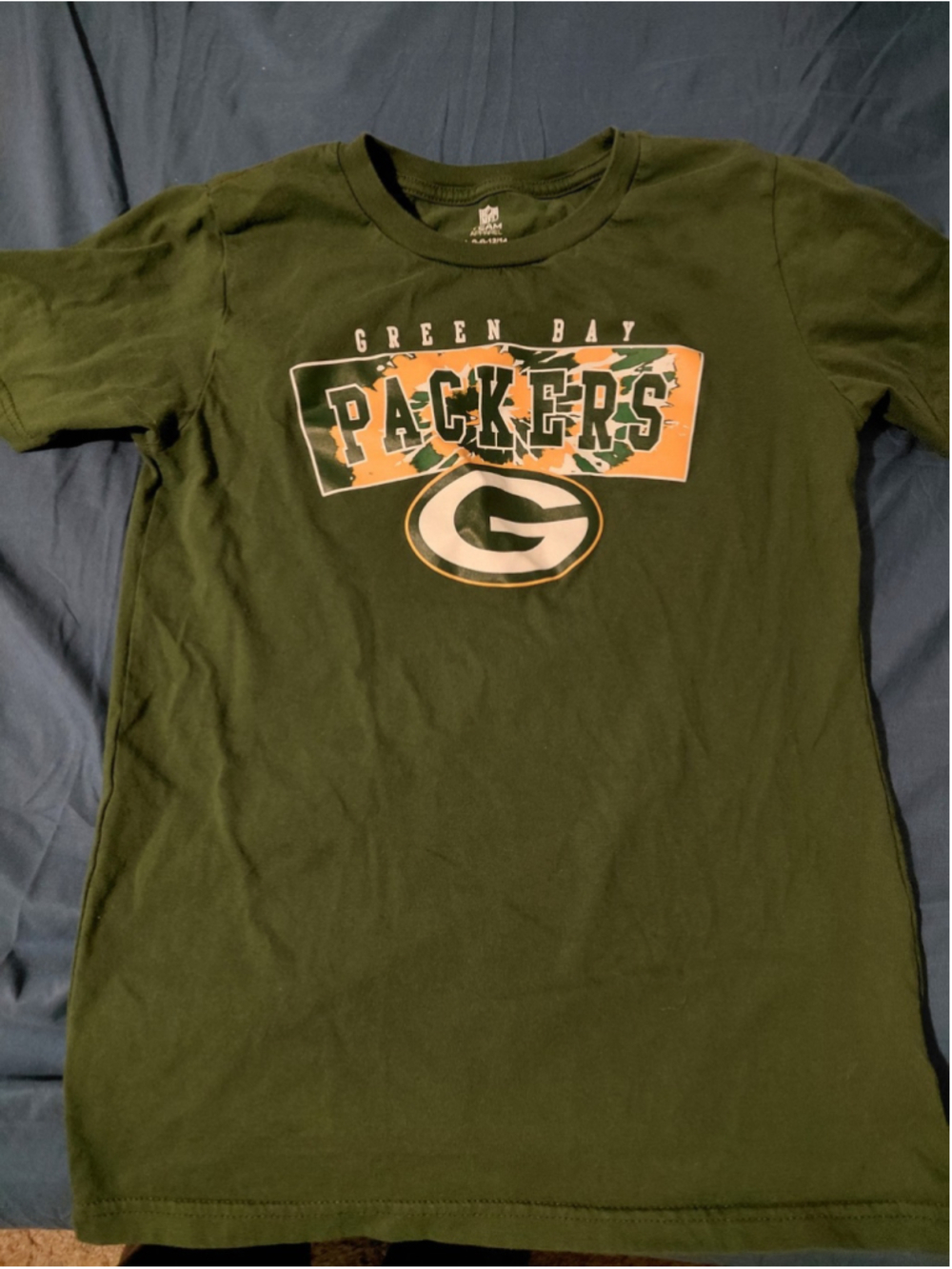 Green Bay Packers Football Youth Size Large Kids NFL Crew Neck T-Shirt